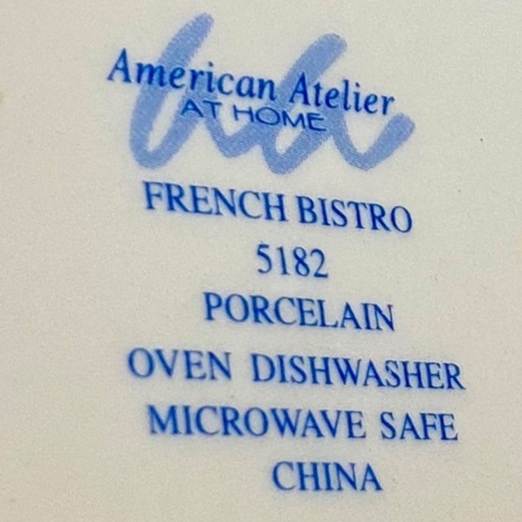 (4) French Bistro by AMERICAN ATELIER Salad/Desert Plates - Picture 4 of 9